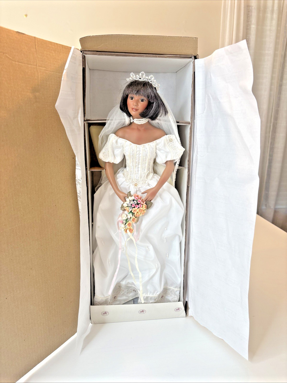 Ashton Drake Vanessa Porcelain Bride Doll Judy Belle 17" Original Box Vintage
